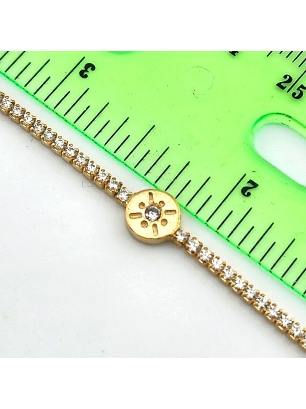 Elegant Gold Tone Bracelet Stamped 925 - Picture 5 of 9